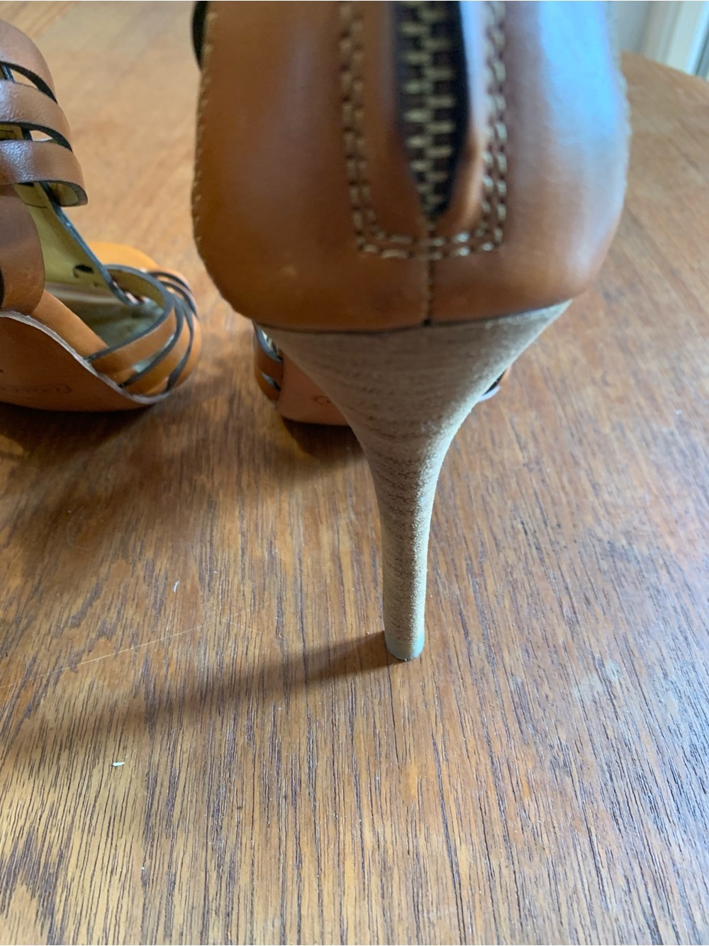 Coach Strappy High-Heel Sandals in Brown - Picture 12 of 14
